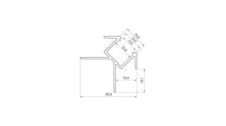 Profil aluminiowy LED CANTO czarny lakierowany 1 m