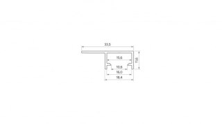 Profil aluminiowy LED FINO czarny lakierowany 1 m
