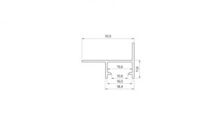 Profil aluminiowy LED MITO czarny lakierowany 1 m