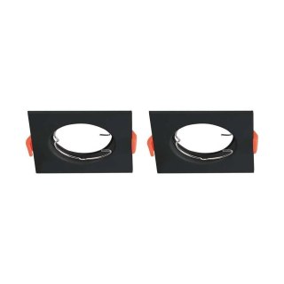 Oczko V-TAC GU10 wpuszczane kwadrat czarne (opak. 2 szt) VT-930 3 lata gwarancji