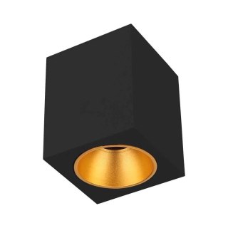 Oprawa V-TAC GU10 kwadratowa natynkowa czarna+złoty 100x100x120cm VT-979SQ 3 lata gwarancji