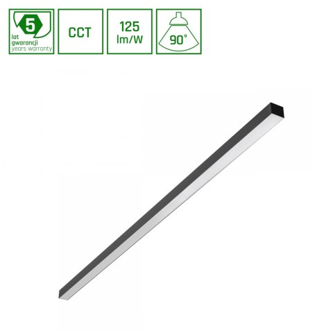 ALLDAY BASIC 50W 3CCT 230V 90st IP20 1503x42x37mm CZARNY PR UGR